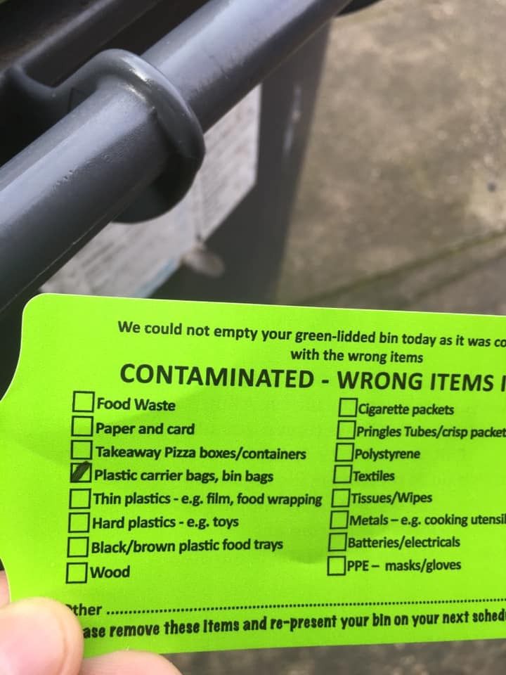Over 9,000 green bins have been rejected for collection this week in